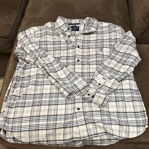 Carhartt Men's Plaid Shirt in White and Blue